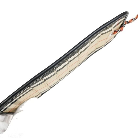 BURBERRY Logo Check Card Case Holder Canvas Leather Brown Black Italy 67KB292 - Picture 4 of 13